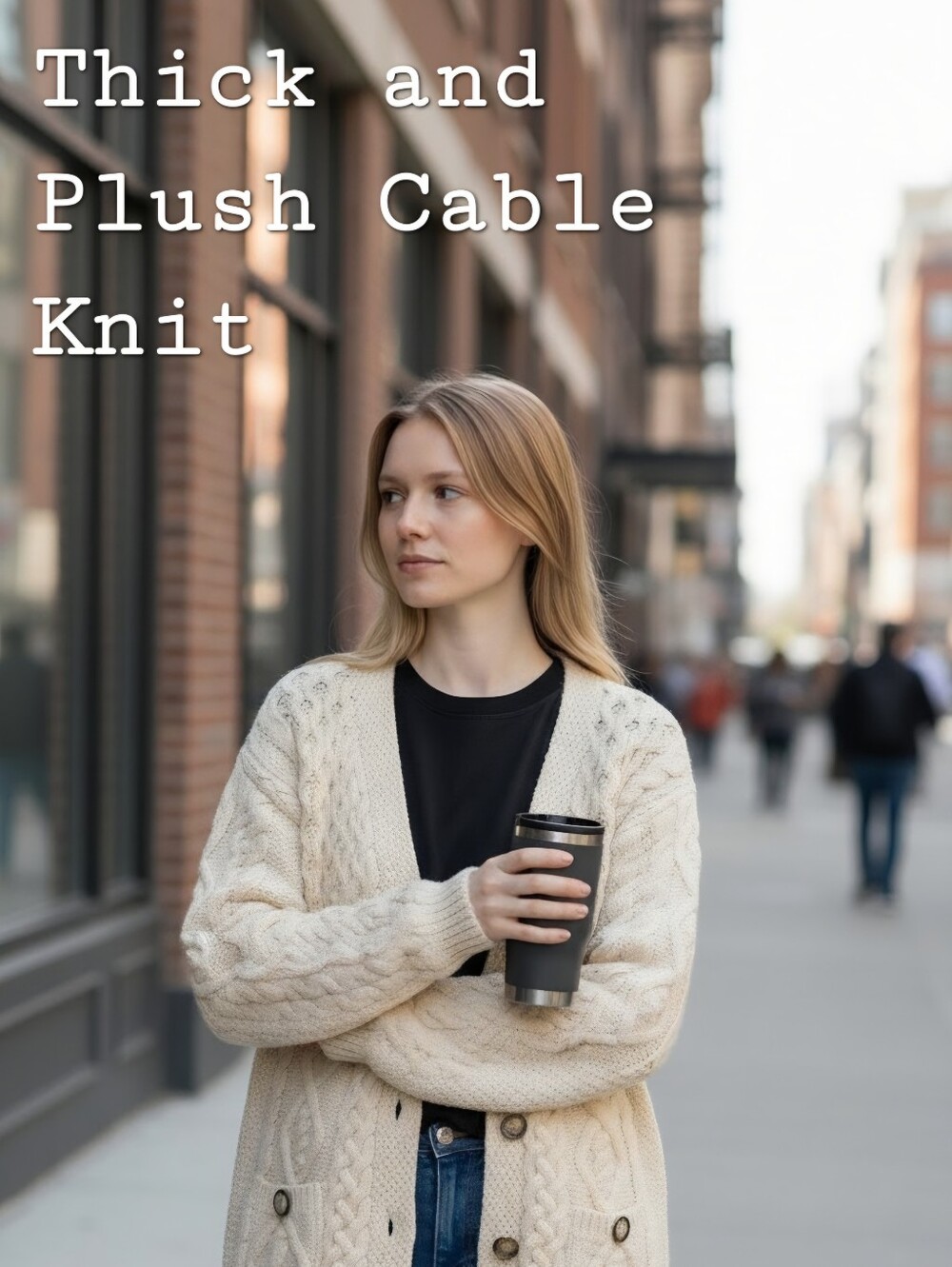 Classic Cream IRISH Cable Knit Cardigan Sweater - Women